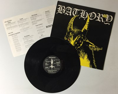 Lot 90 - BATHORY - S/T LP (ORIGINAL SWEDISH PRESS W/ INSERT - BMLP 666-1)