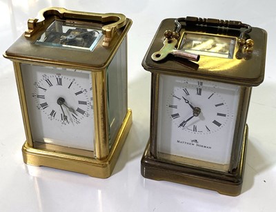 Lot 74 - CARRIAGE CLOCKS INC BY MATTHEW NORMAN.