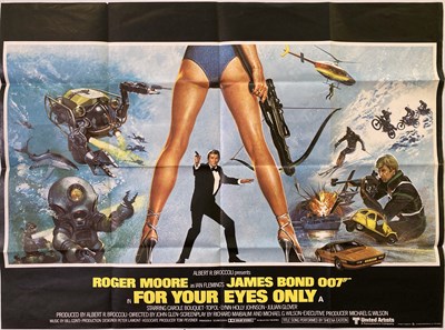 Lot 110 - JAMES BOND - FOR YOUR EYES ONLY (1981) UK QUAD POSTER.