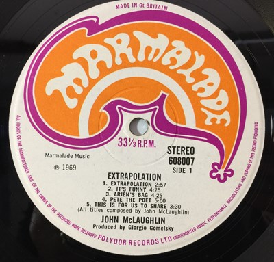 Lot 74 - JOHN MCLAUGHLIN - EXTRAPOLATION LP (ORIGINAL UK COPY - MARMALADE 608007)