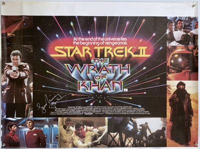 Lot 113 - STAR TREK - WRATH OF KHAN (1982) POSTER SIGNED BY LEONARD NIMOY.