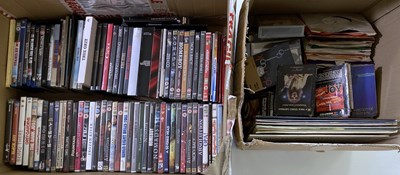 Lot 11A - LARGE COLLECTION OF VINYL, DVDS, 8 TRACKS AND MORE.