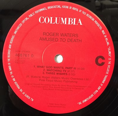 Lot 63 - ROGER WATERS - AMUSED TO DEATH LP (468761 0)