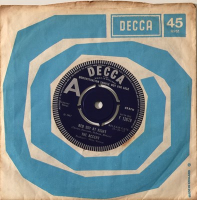 Lot 138 - THE ACCENT - RED SKY AT NIGHT 7" (ORIGINAL UK DEMO - DECCA F 12679)