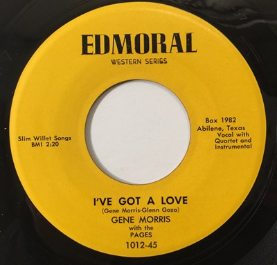 Lot 58 - GENE MORRIS - I'VE GOT A LOVE/ LOVIN HONEY 7" (ROCK N ROLL - EDMORAL 1012-45)