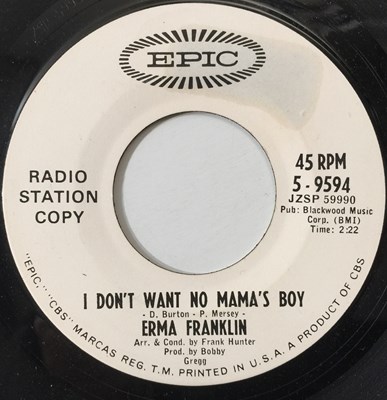 Lot 61 - ERMA FRANKLIN - I DON'T WANT NO MAMA'S BOY 7" (SOUL - EPIC PROMO - 5-9594)