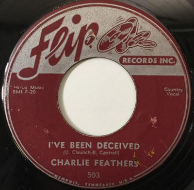 Lot 104 - CHARLIE FEATHERS - I'VE BEEN DECEIVED/ PEEPIN' EYES 7" (HONKY TONK - FLIP 503)