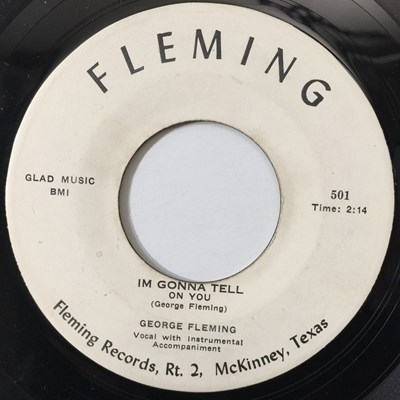Lot 105 - GEORGE FLEMING - I'M GONNA TELL ON YOU/ THE SHAKE 7" (ROCK N ROLL - FLEMING 501)