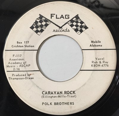 Lot 107 - POLK BROTHERS - CARAVAN ROCK/ GOING TO THE HOP 7" (ROCKABILLY - FLAG F-117)