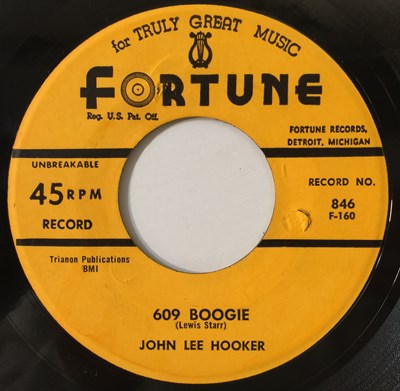 Lot 115 - JOHN LEE HOOKER - 609 BLUES/ CURL MY BABY'S HAIR 7" (BLUES - FORTUNE 846)