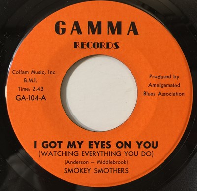 Lot 135 - SMOKEY SMOTHERS - I GOT MY EYES ON YOU 7" (BLUES - GAMMA GA-104)