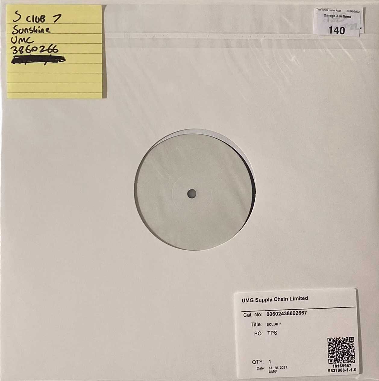 Lot 140 - S CLUB 7 - SUNSHINE LP (2022 - UMC 3860266)