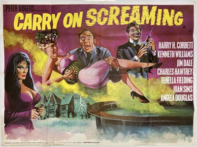 Lot 124A - CARRY ON SCREAMING (1966) ORIGINAL UK QUAD.
