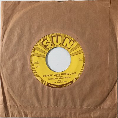 Lot 246 - MALCOLM YELVINGTON - DRINKIN' WINE SPODEE-O-DEE 7" (ROCKABILLY - SUN 211)