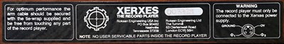 Lot 8 - ROKSAN XERXES TURNTABLE "THE RECORD PLAYER".