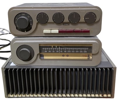 Lot 15 - QUAD 405 POWER AMP, QUAD 22 CONTROL UNIT & QUAD FM TUNER(ACOUSTICAL MFG CO).