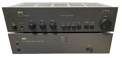 Lot 27 - NAD 3020 STEREO AMPLIFIER & NAD 2140 POWER AMPLIFIER.