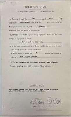 Lot 252 - THE BEATLES - BRIAN EPSTEIN SIGNED 1962 CONTRACT