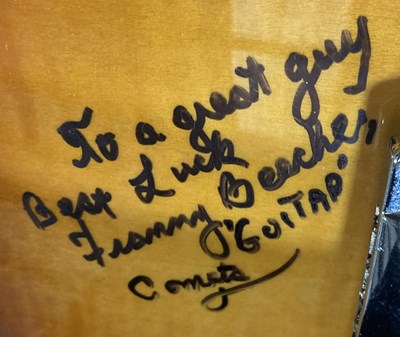 Lot 37 - FRANNY BEECHER (BILL HALEY & THE COMETS) SIGNED EPIPHONE LES PAUL.