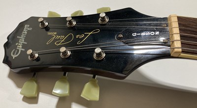 Lot 37 - FRANNY BEECHER (BILL HALEY & THE COMETS) SIGNED EPIPHONE LES PAUL.