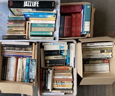 Lot 126 - APPROX 100 JAZZ BOOKS.