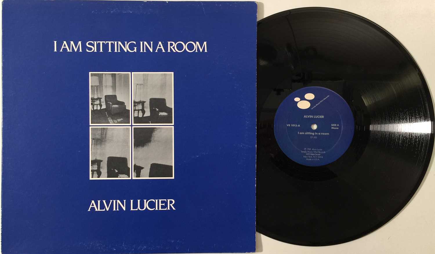 Lot 277 - ALVIN LUCIER - I AM SITTING IN A ROOM LP (ORIGINAL US COPY - LOVELY MUSIC LTD VR 1013)