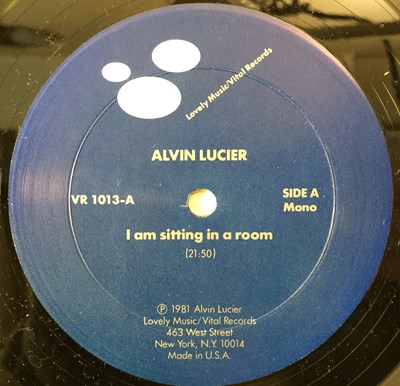 Lot 277 - ALVIN LUCIER - I AM SITTING IN A ROOM LP (ORIGINAL US COPY - LOVELY MUSIC LTD VR 1013)