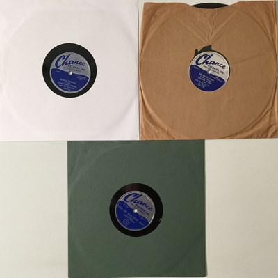 Lot 258 - CHANCE RECORDS - ORIGINAL US 10" 78RPM RECORDINGS