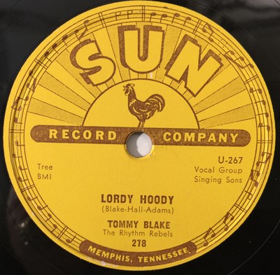 Lot 280 - TOMMY BLAKE -  SUN 278 - LORDY HOODY - ORIGINAL US 10" 78RPM RECORDING