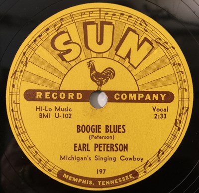 Lot 284 - EARL PETERSON - SUN 197 - BOOGIE BLUES - ORIGINAL US 10" 78RPM RECORDING