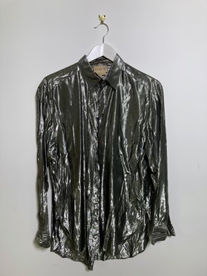 Lot 449 - THE FALL / MARK E. SMITH  - OWNED AND WORN SHIRT FROM 'GHOST IN MY HOUSE' VIDEO.