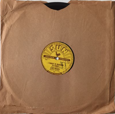 Lot 294 - ELVIS PRESLEY - SUN 223 10" 78RPM ACETATE - MYSTERY TRAIN/I FORGOT TO REMEMBER TO FORGET - SIGNED BY SCOTTY MOORE
