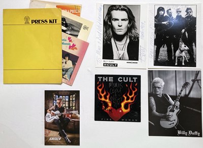 Lot 606 - BILLY DUFFY / THE CULT - SIGNED ITEMS / PRESS KIT.