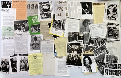 Lot 64 - PRESS KIT ARCHIVE - ROCK / PROG AND MORE FROM 1970S.