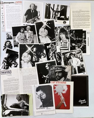 Lot 65 - PRESS KIT ARCHIVE - MALE ARTISTS OF THE 1970S  - ROCK AND POP.