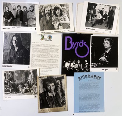 Lot 72 - PRESS PACK ARCHIVE - DLYAN / BYRDS / CROSBY/NASH ETC.