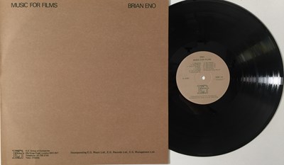 Lot 829 - BRIAN ENO - MUSIC FOR FILMS LP (UK PROMO - EGM 1)