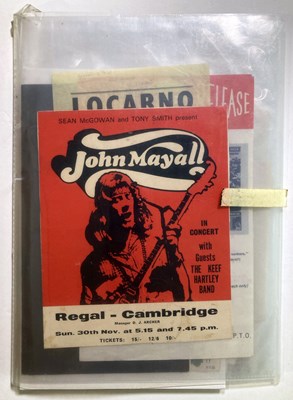 Lot 150 - JOHN MAYALL - ORIGINAL 1960S EPHEMERA INC HANDBILLS.