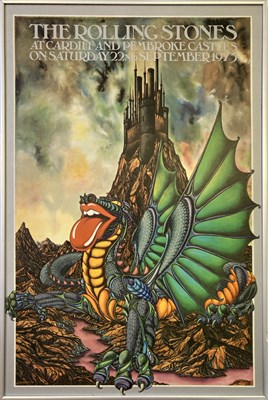 Lot 471 - THE ROLLING STONES - ORIGINAL POSTER FOR THE CANCELLED PEMBROKE CASTLE SHOW.