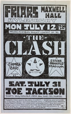 Lot 165 - FRIARS AYLEBURY HANDBILL - THE CLASH.