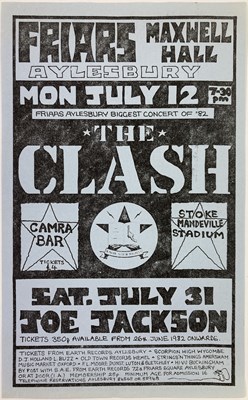 Lot 166 - FRIARS AYLEBURY HANDBILL - THE CLASH.