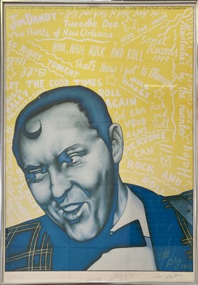 Lot 430 - BILL HALEY - DAVID OXTOBY PRINT SIGNED BY BILL HALEY.