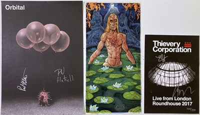 Lot 324 - SIGNED LIMITED EDITION POSTERS INC IGGY POP / THIEVERY CORPORATION / ORBITAL.