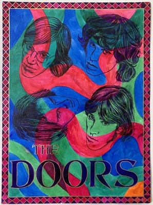 Lot 239 - THE DOORS - ORIGINAL HAND PAINTED POSTER ART.