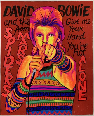 Lot 243 - DAVID BOWIE  - ORIGINAL HAND PAINTED POSTER ART.