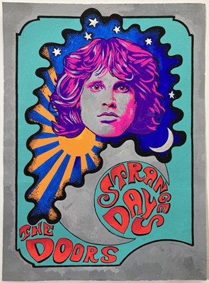 Lot 245 - THE DOORS / JIM MORRISON- ORIGINAL HAND PAINTED POSTER ART.
