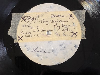 Lot 94 - THE BEATLES/THE BEAT BROTHERS - MY BONNIE/WHY (1961 SINGLE SIDED 78RPM GERMAN DEUTSCHE GRAMMOPHON ACETATE RECORDING)