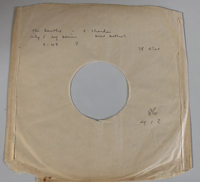 Lot 94 - THE BEATLES/THE BEAT BROTHERS - MY BONNIE/WHY (1961 SINGLE SIDED 78RPM GERMAN DEUTSCHE GRAMMOPHON ACETATE RECORDING)