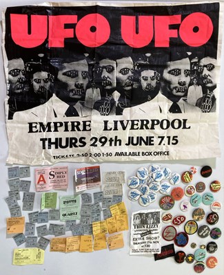 Lot 178 - LIVERPOOL CONCERT MEMORABILIA - UFO POSTER / THIN LIZZY FLYER.