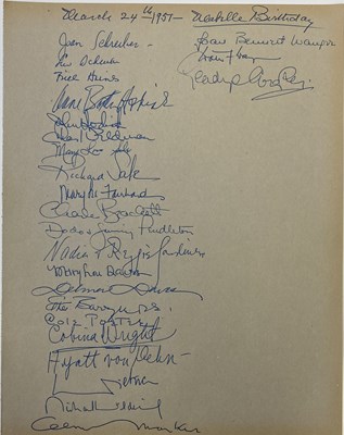 Lot 109 - CLIFTON WEBB SIGNED VISITOR'S BOOK PAGE